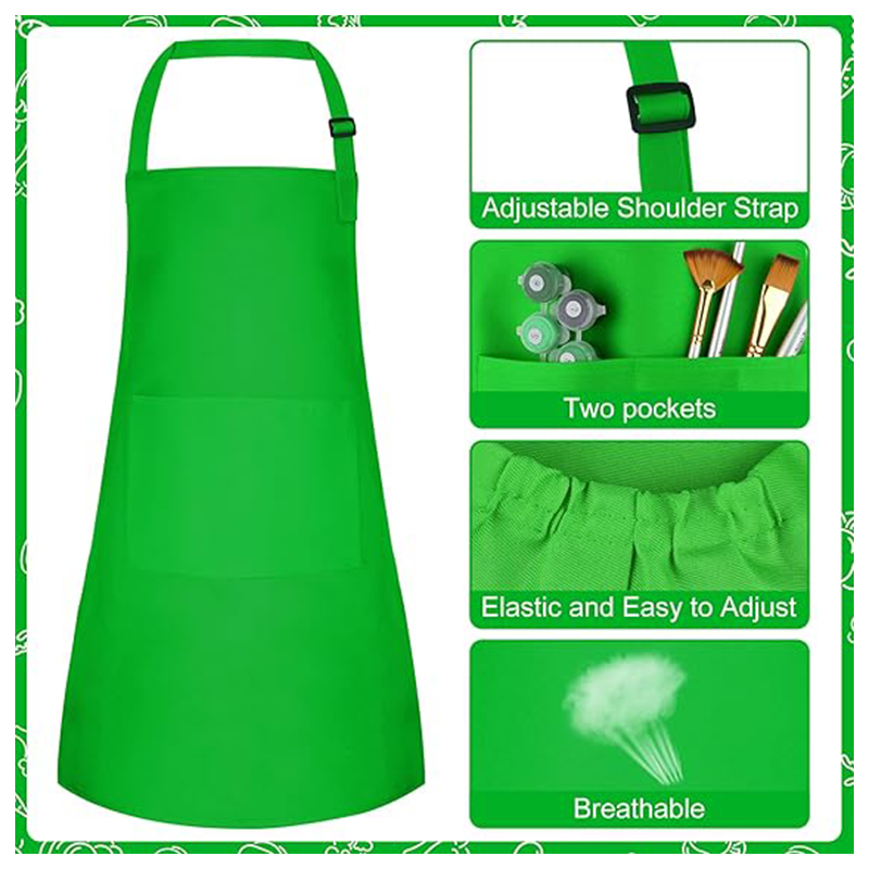 Sublimation Kids Apron with hat - Green