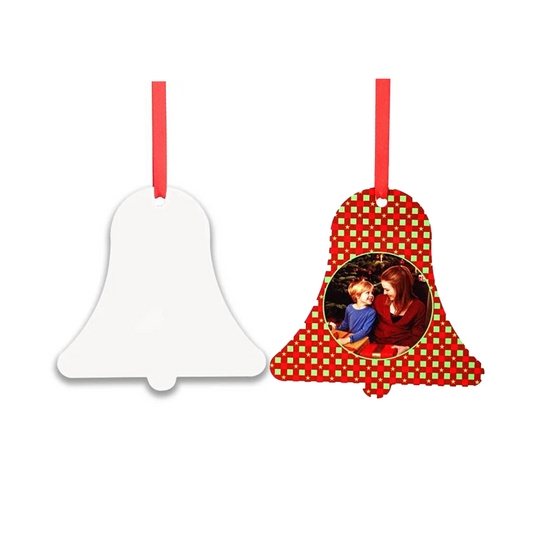 Sublimation Christmas Decorations,Aluminium Xmas Decoration - Double Sided - Bell