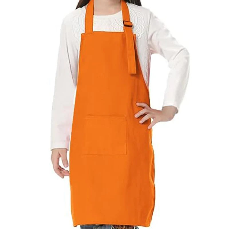 Sublimation Kids Apron with hat -Orange