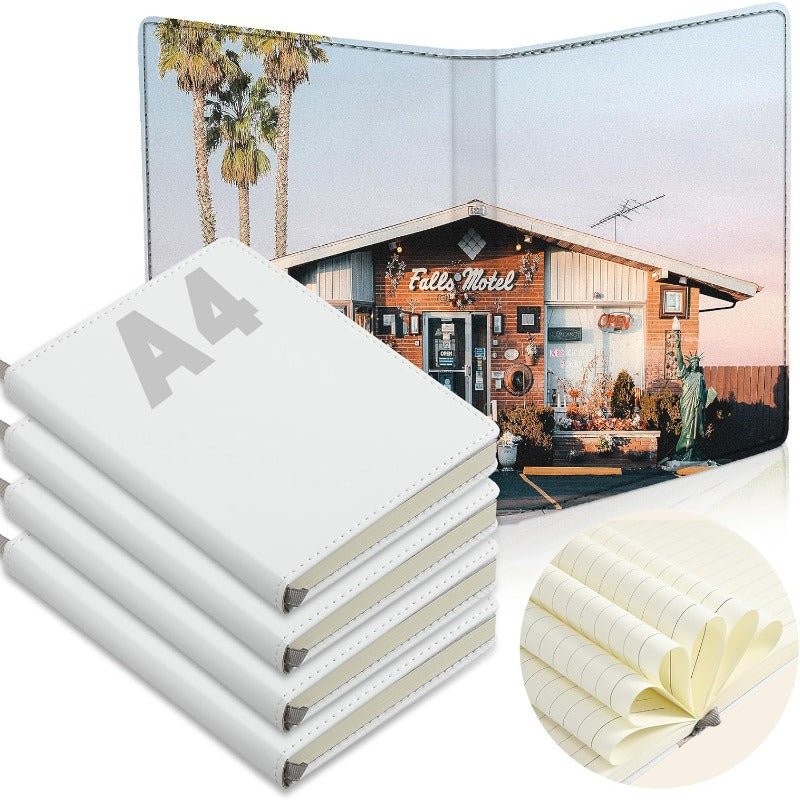 Sublimation Notepads,Poly PU Notebook A4- White