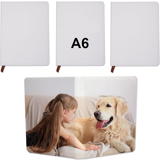 Sublimation Notepads, Poly PU Notebook A6- White