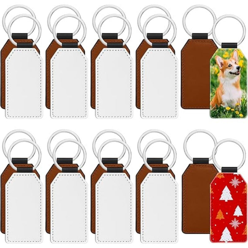 Sublimation PU Leather Keyring