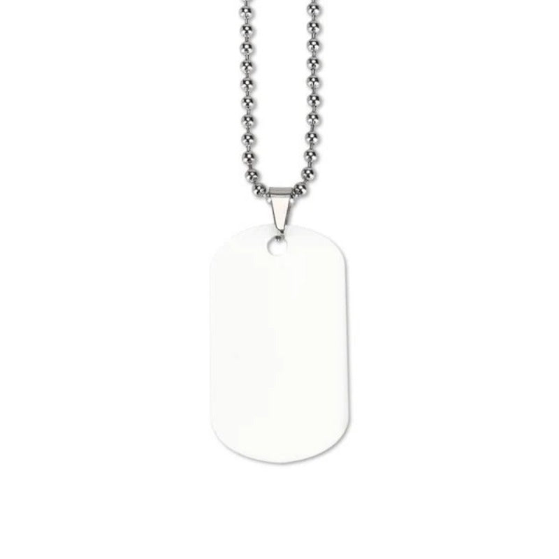 DIY sublimated aluminum pendant pendant Aluminium Necklace-Double sided printable