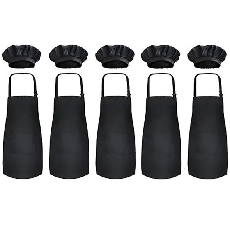 Sublimation Kids Apron with hat - Black