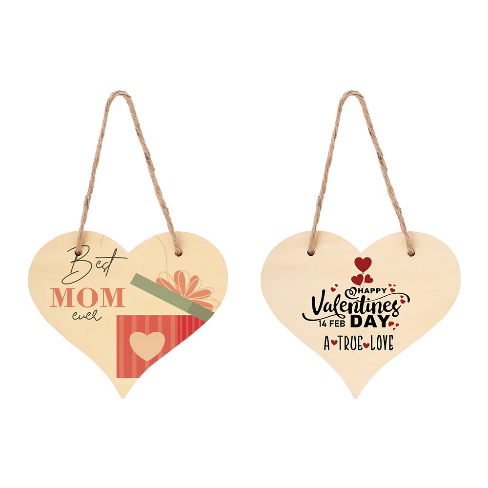 Sublimation Door Plaques, Natural MDF Heart door plaque