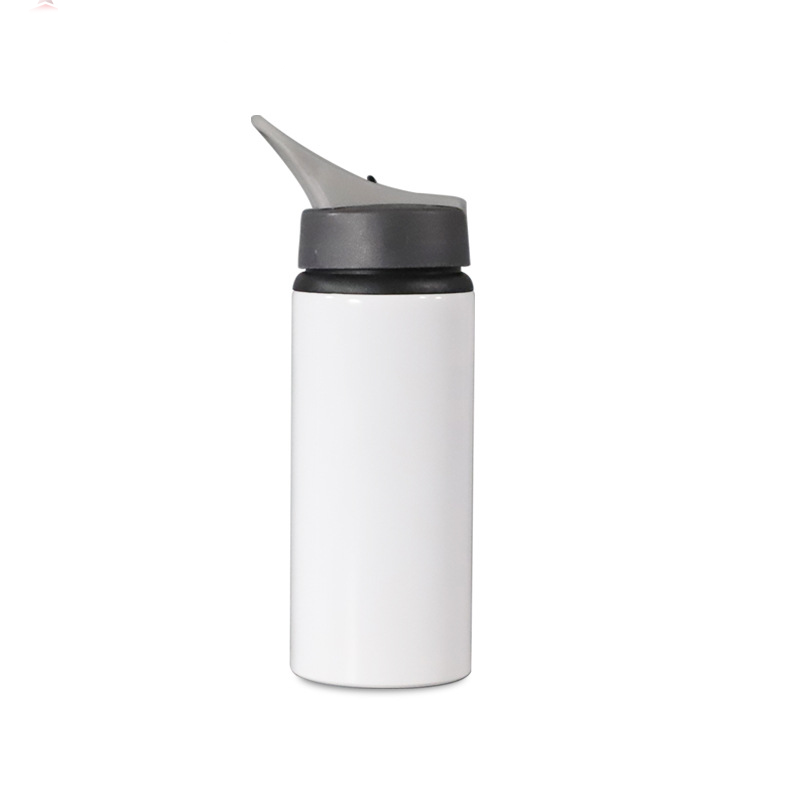 Sublimation Water Bottles,600ML Portable Aluminium Bottle - White / Silver