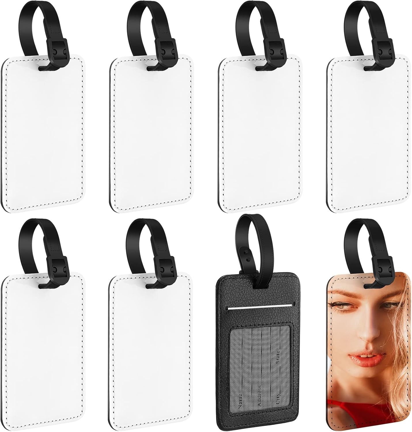 Sublimation Luggage Tags ,PU Rectangle Luggage tag