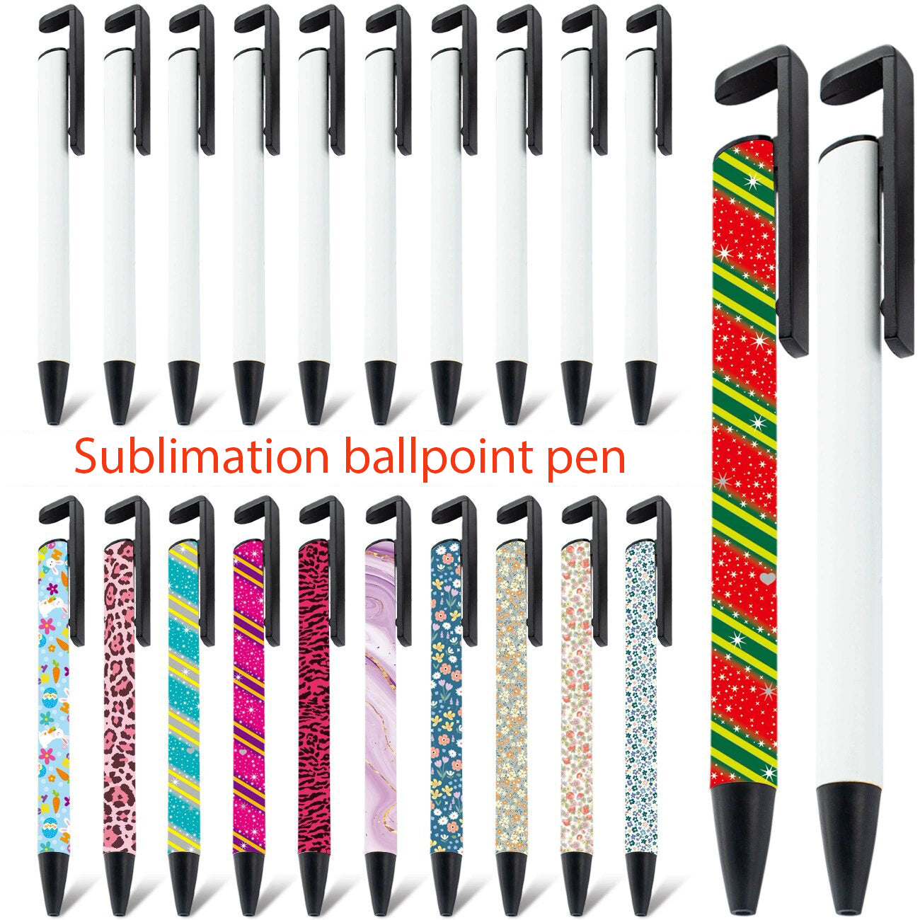 Sublimation white ballpoint pen,blank heat transfer pens