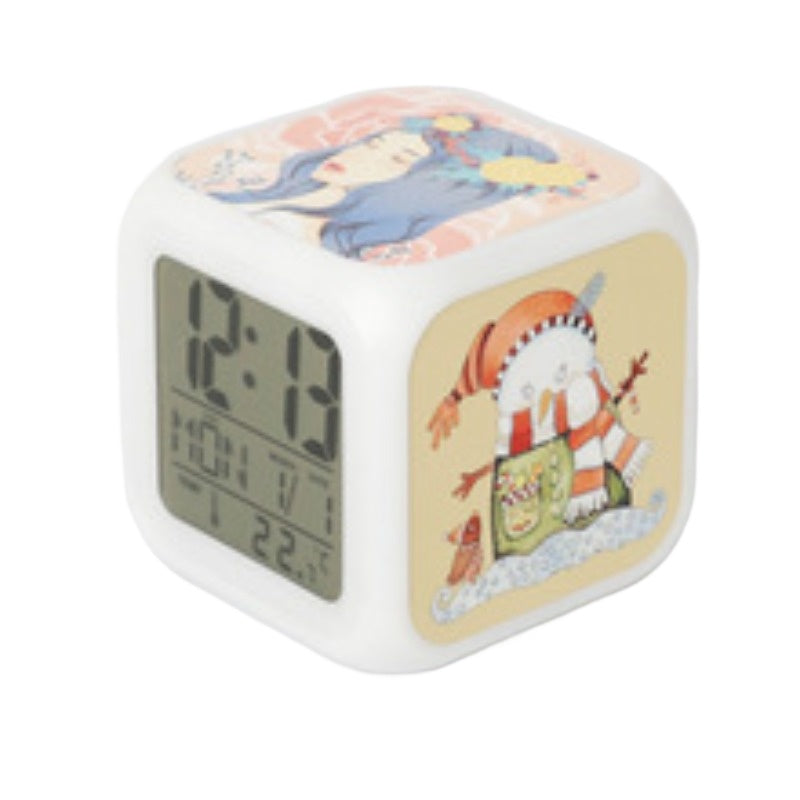 Sublimation Digital LED Alarm Clock - Light up colours