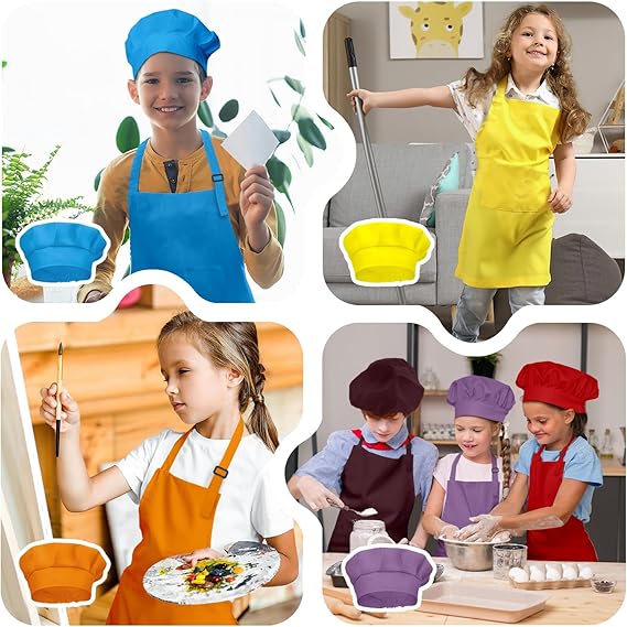 Sublimation Kids Apron with hat - 10 colors