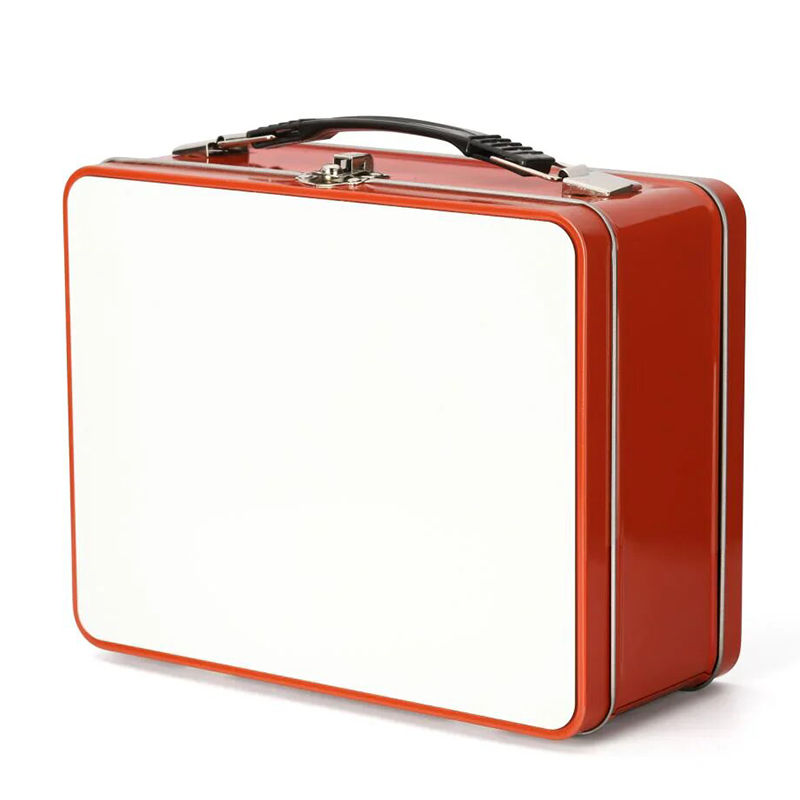 Sublimation  Metal Tins，Metal Lunch Box - Red