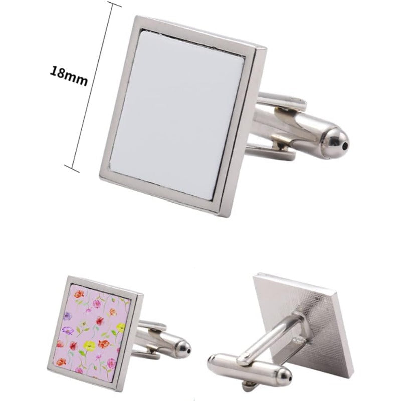 Sublimation Square Cufflinks - Sold in pairs