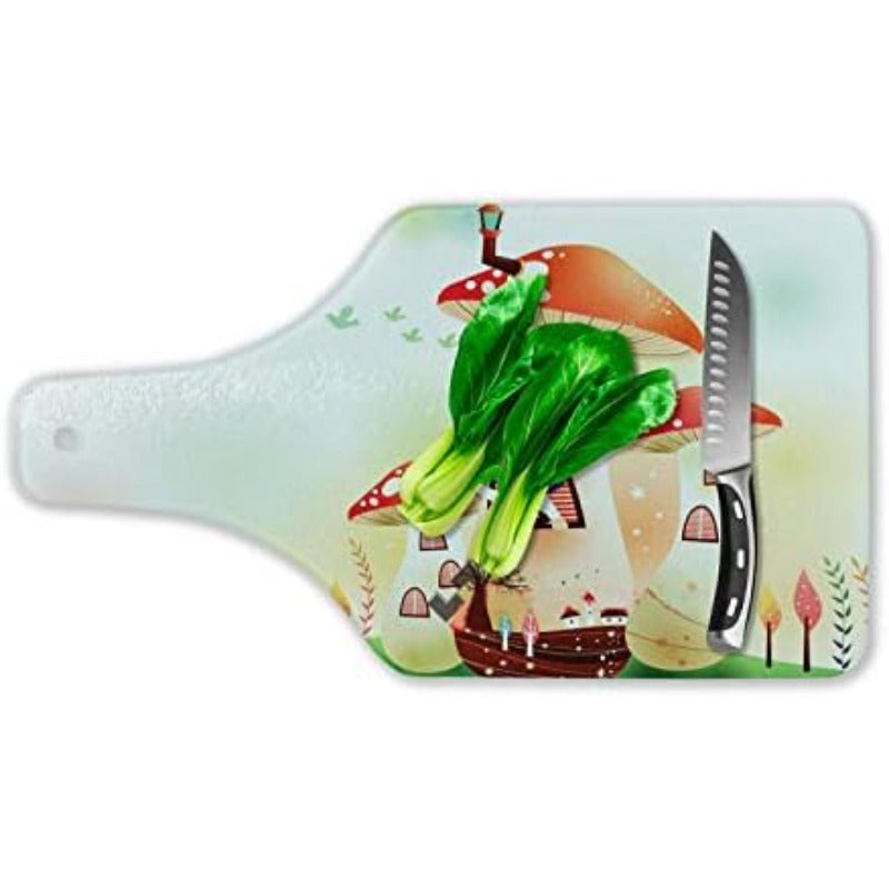 Sublimation Toughened Glass Chopping Board - Bottle Shape - 36 x 19 cm