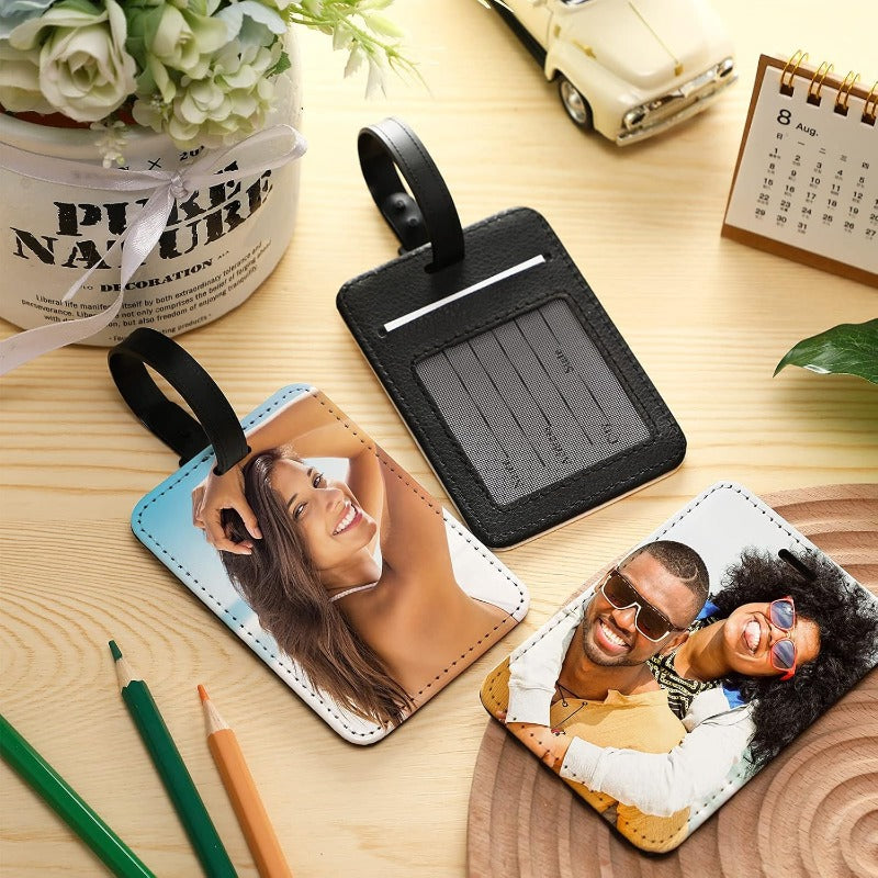 Sublimation Luggage Tags ,PU Rectangle Luggage tag