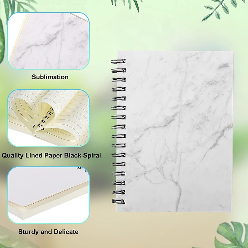 Sublimation Notepads,Spiral Notepad - Plastic cover A5