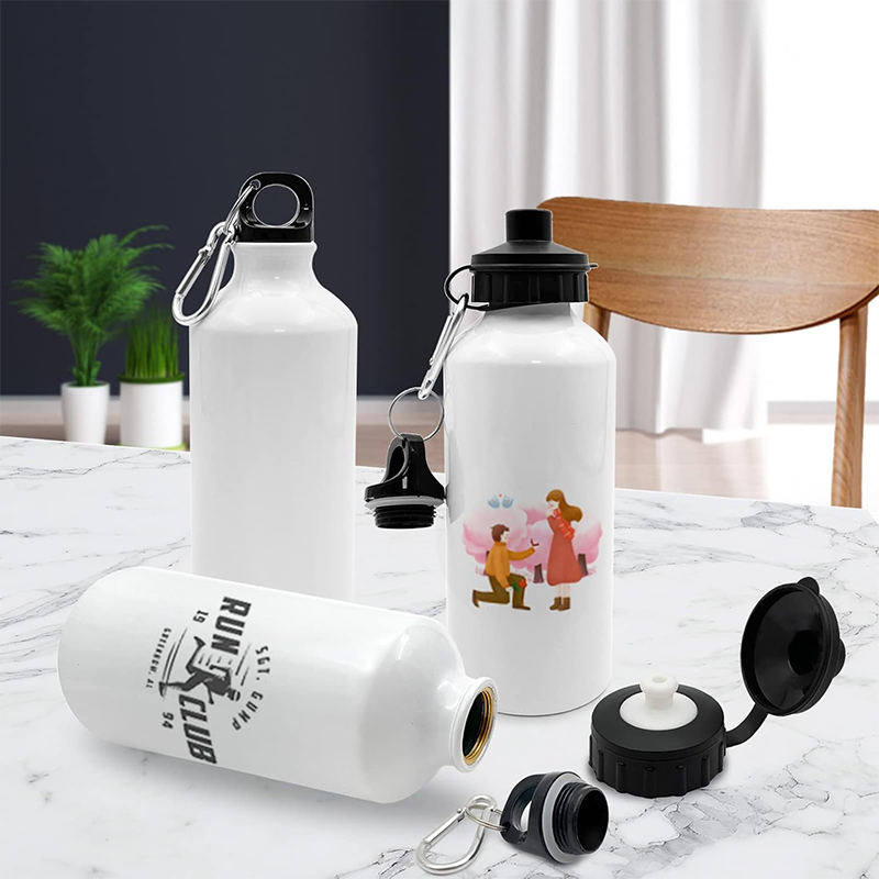 Sublimation Water Bottles,Aluminium Water Bottle 600ml White / Silver