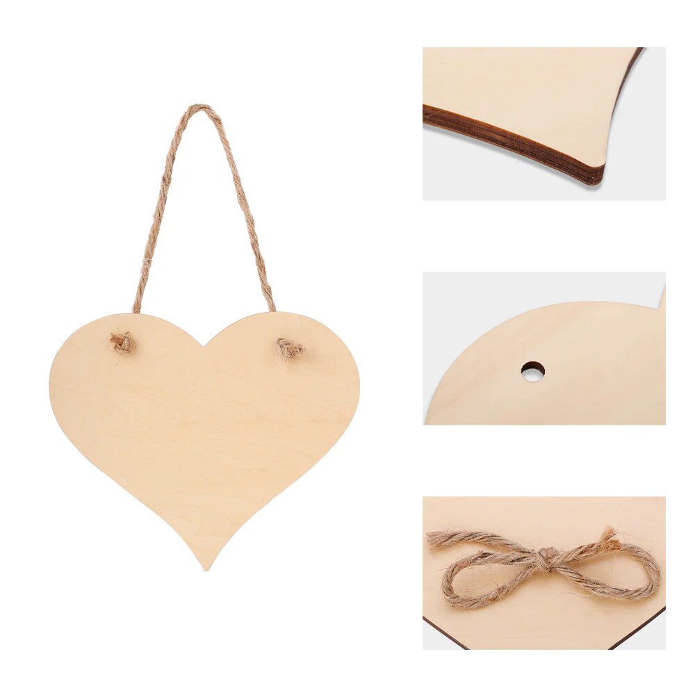 Sublimation Door Plaques, Natural MDF Heart door plaque