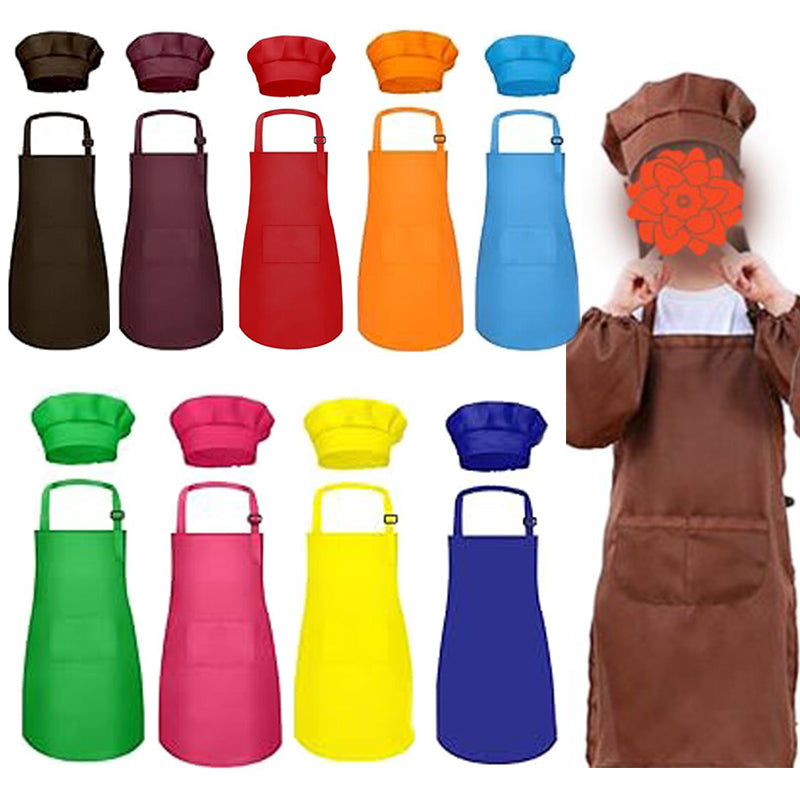 Sublimation Kids Apron with hat - 10 colors