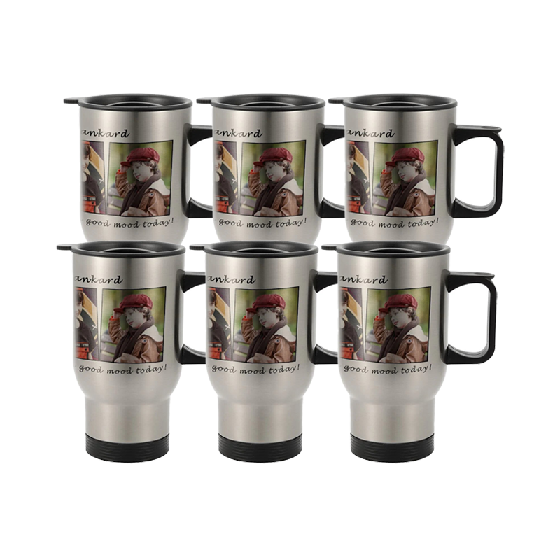 Sublimation Car Products,14 oz Stainless Steel Travel Car Cup  Silver