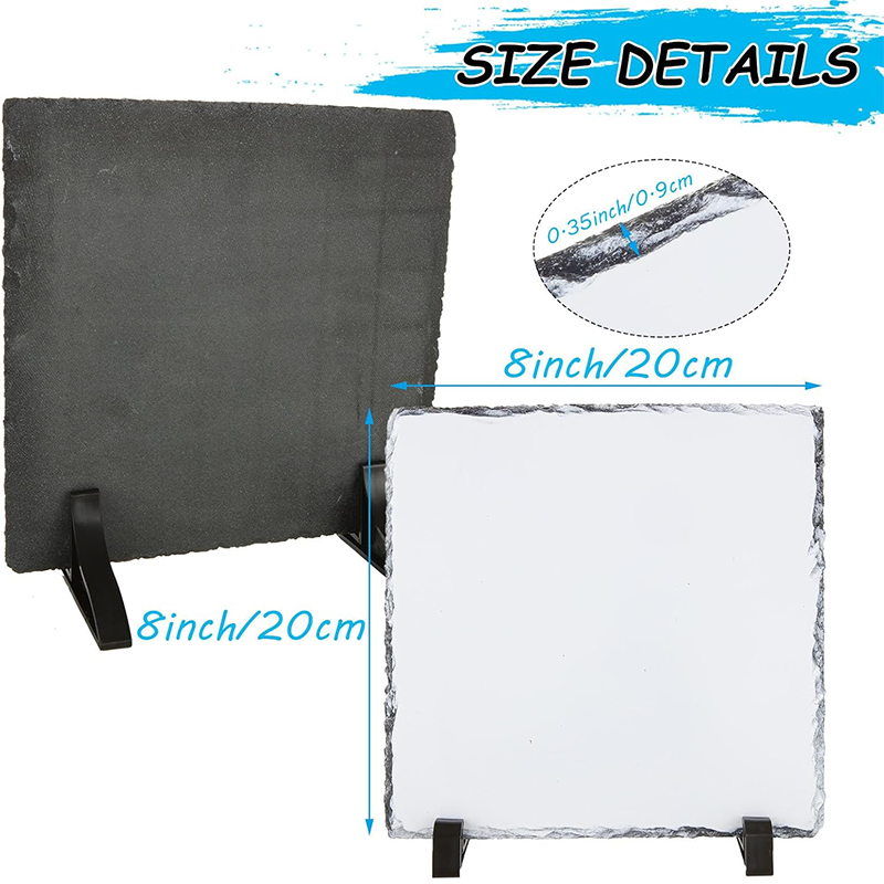 Sublimation Photo Rock Slate 20cm x 20cm Square - Glossy