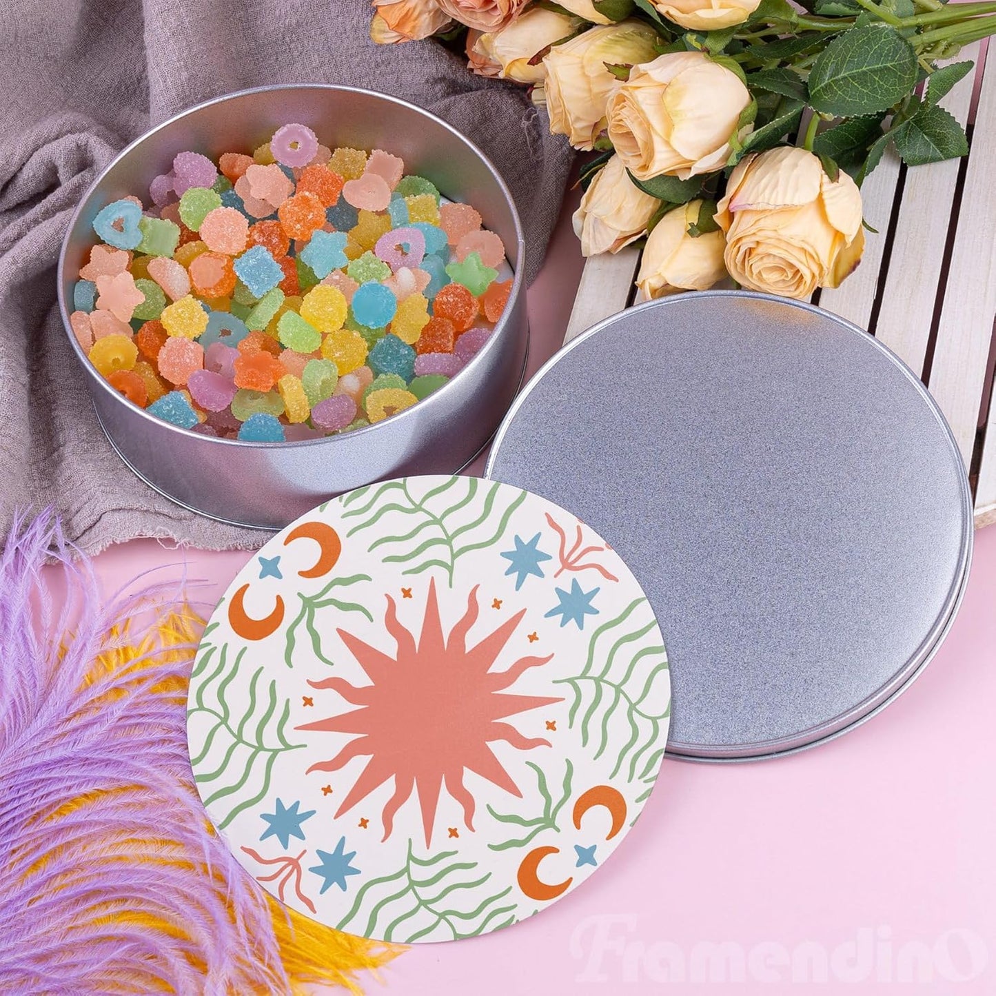 Sublimation Round Metal Tin