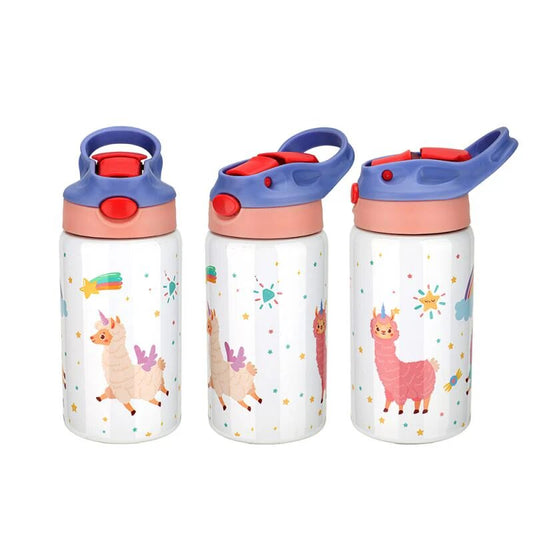 Sublimation Water Bottles,Kids 350ml polymer water bottle - Pink and Purple