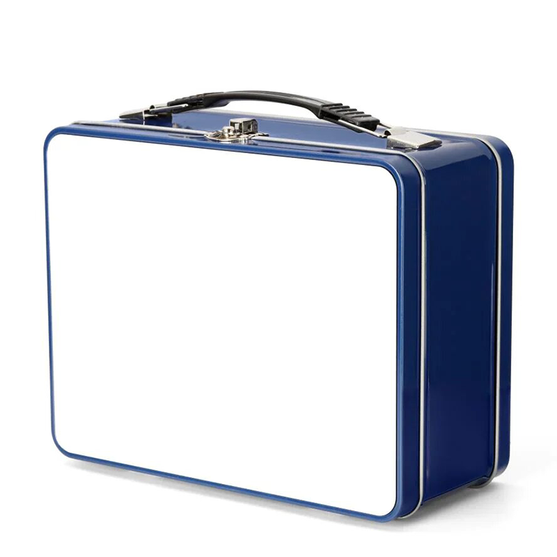 Sublimation  Metal Tins，Metal Lunch Box-Blue