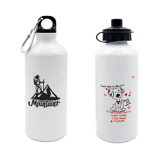 Sublimation Water Bottles,Aluminium Water Bottle 600ml White / Silver