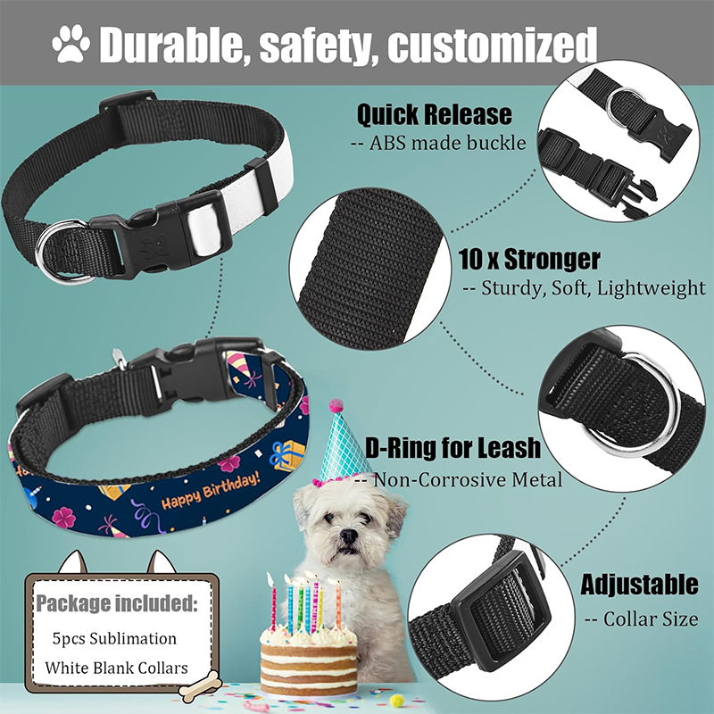 Sublimation Pet Products,Pet Collar 72.5cm x 2.5cm