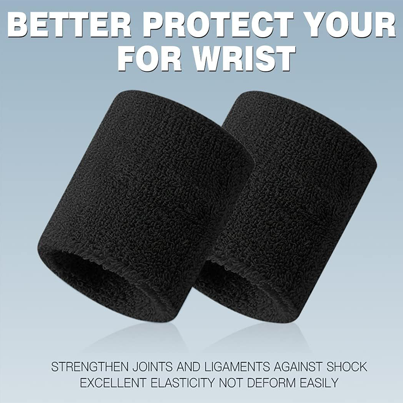 Sublimation Sports Items,Wrist Sweat band  Black