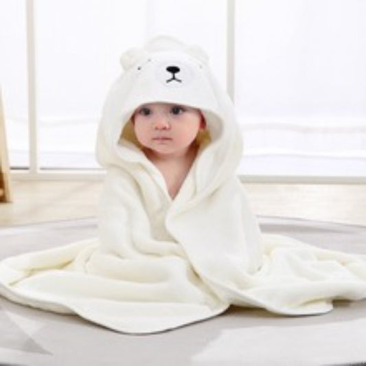 Sublimation Little Bear Baby Towel-White-80 x 80 cm