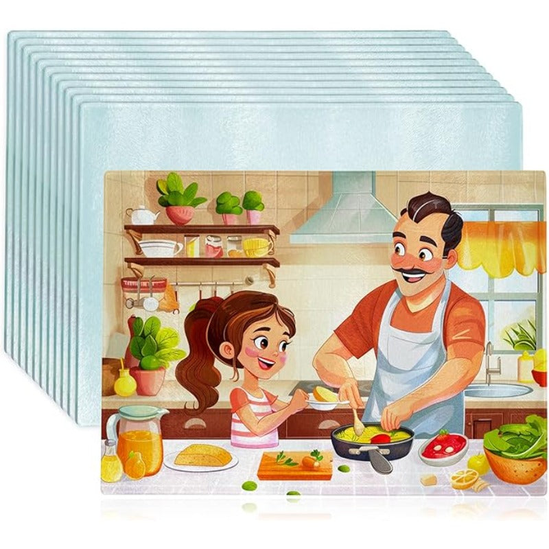 Sublimation Toughened Glass Chopping Square Board - 28. x 38.3cm