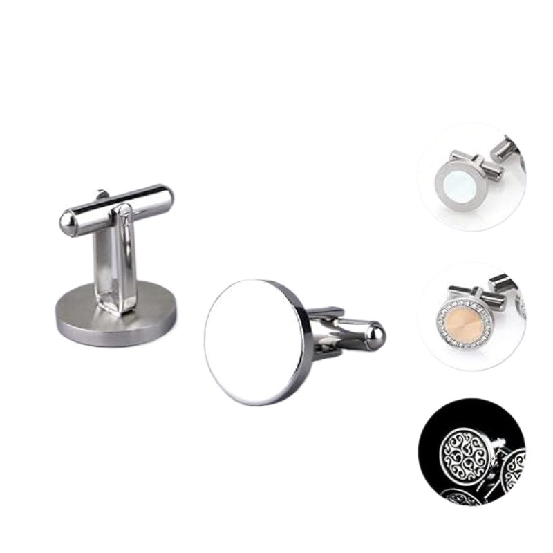 Sublimation Round Cufflinks - Sold in pairs