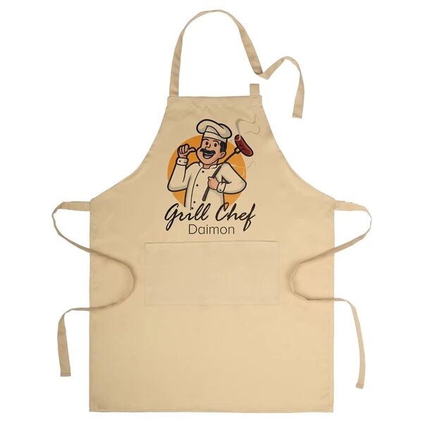 Sublimation Kids Khaki Polyester Apron