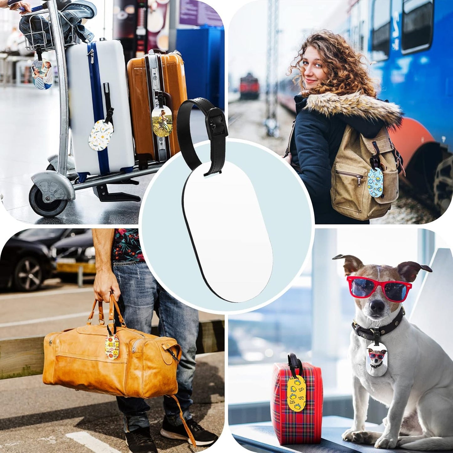 Sublimation Luggage Tags ,Ellipse - Luggage Tag