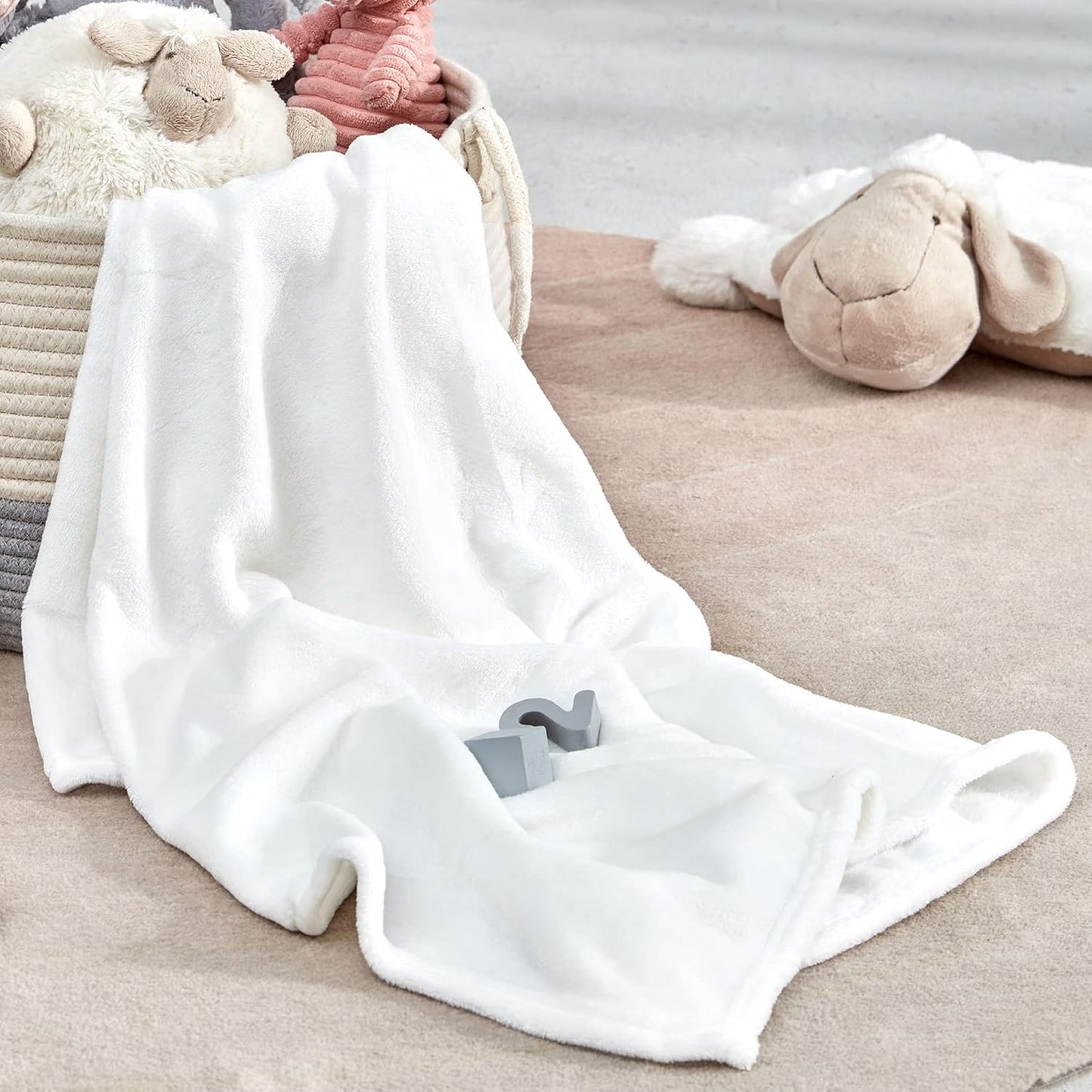 Baby Sublimation Blanket Fleece - White-76*100cm