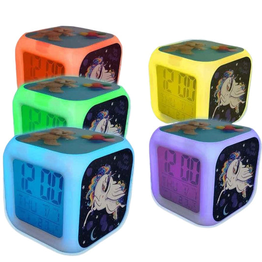 Sublimation Digital LED Alarm Clock - Light up colours