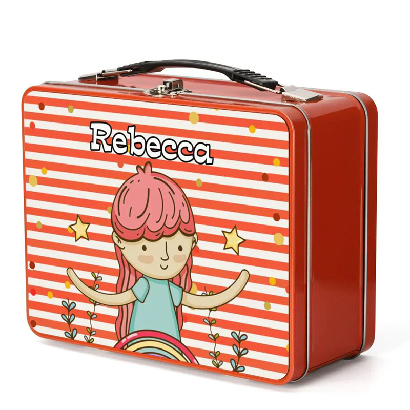 Sublimation  Metal Tins，Metal Lunch Box - Red