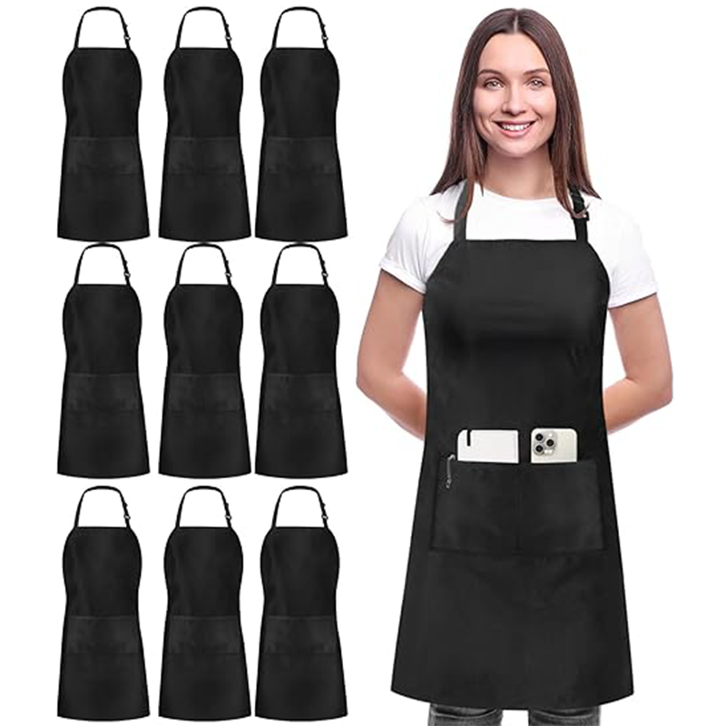 Sublimation Adult Apron With Pocket - Black