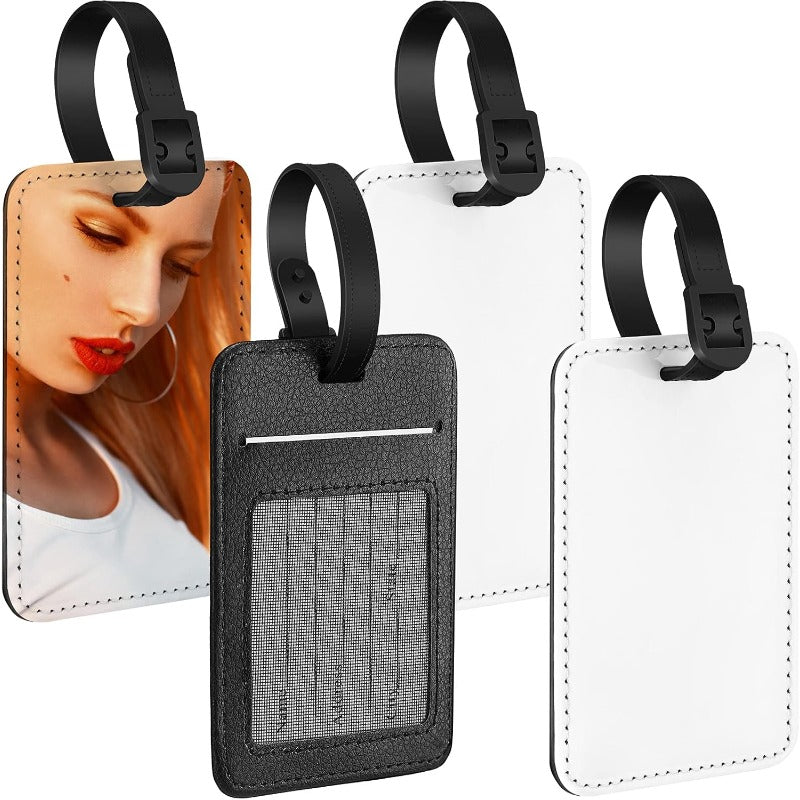 Sublimation Luggage Tags ,PU Rectangle Luggage tag