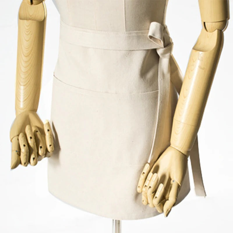 Adult Waist Apron with Pocket - khaki