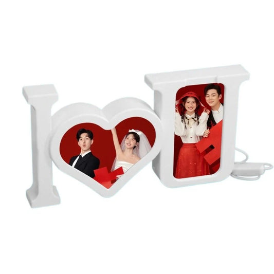 Sublimation  IU letter heart-shaped magic mirror